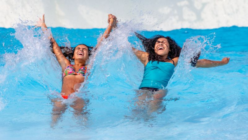 Girls in the Wave Pool