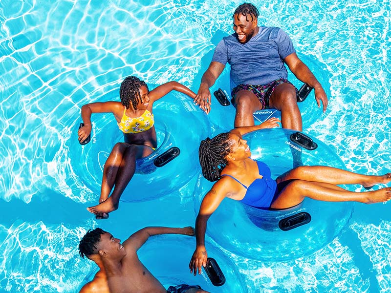 Family in the Lazy River