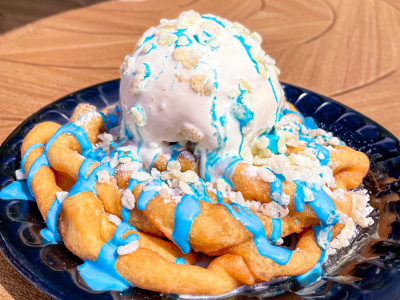 Funnel Cake with toppings at Funnel Cake Reef at Wet n Wild